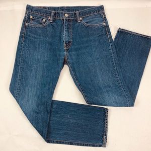 Levis 513 Mens Jeans 33 x 30 Blue Slim Straight